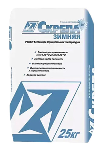 СКРЕПА зимняя ремонтная, крафт-мешок, 25 кг